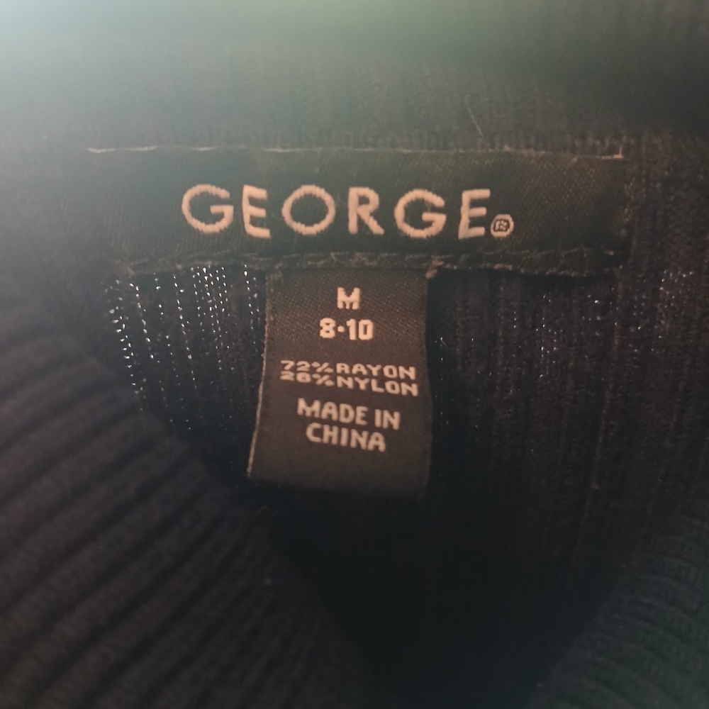 George Navy Ribbed Turtleneck Sweater - Picture 3 of 3